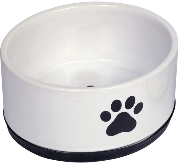 Nobby Paw keramická miska s protiskluzem bílá 17 x 8 cm 1,1l