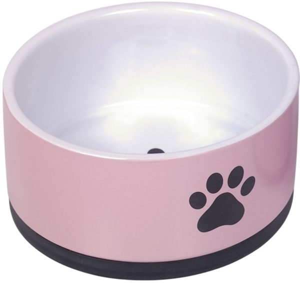 Nobby keramická miska PAW s protiskluzem růžová 17 x 8,0 cm/ 1,1 l