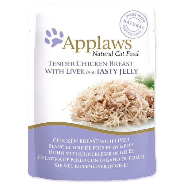 Kapsička APPLAWS Cat Pouch Chicken with Liver in Jelly 70g