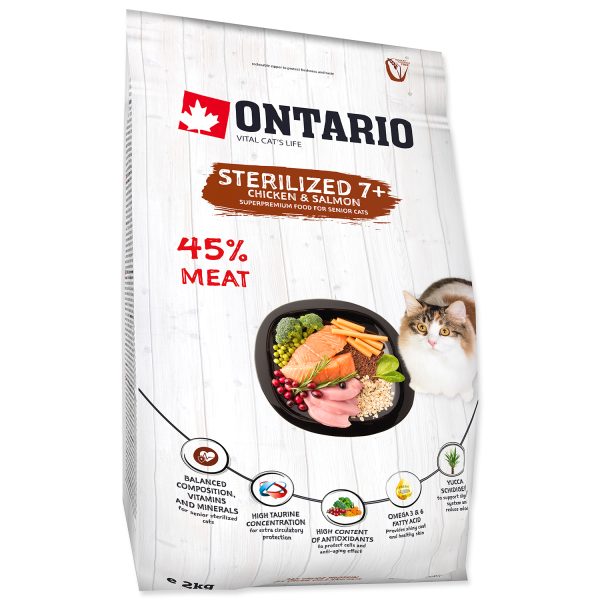 ONTARIO Cat Sterilised 7+ 2 kg - Image 2