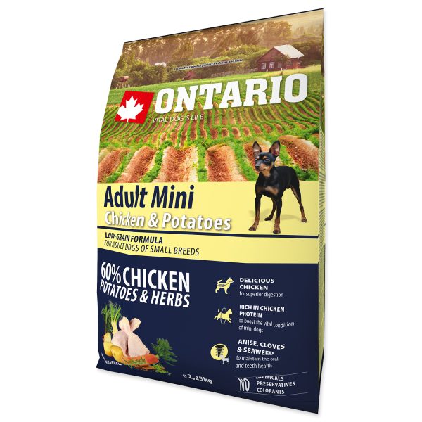 ONTARIO Dog Adult Mini Chicken & Potatoes & Herbs 6,5 kg