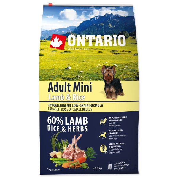 ONTARIO Dog Adult Mini Lamb & Rice 6,5 kg - Image 2