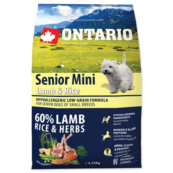 ONTARIO Senior Mini Lamb & Rice 6,5 kg