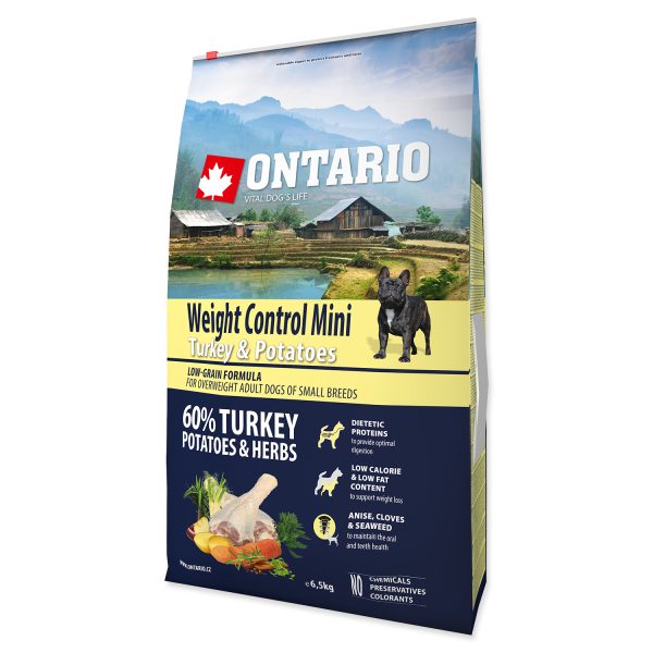 ONTARIO Dog Mini Weight Control Turkey & Potatoes 2,25 kg - Image 2