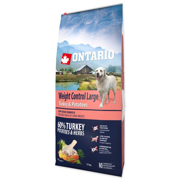 ONTARIO Dog Large Weight Control Turkey & Potatoes & Herbs 12 kg - Image 2