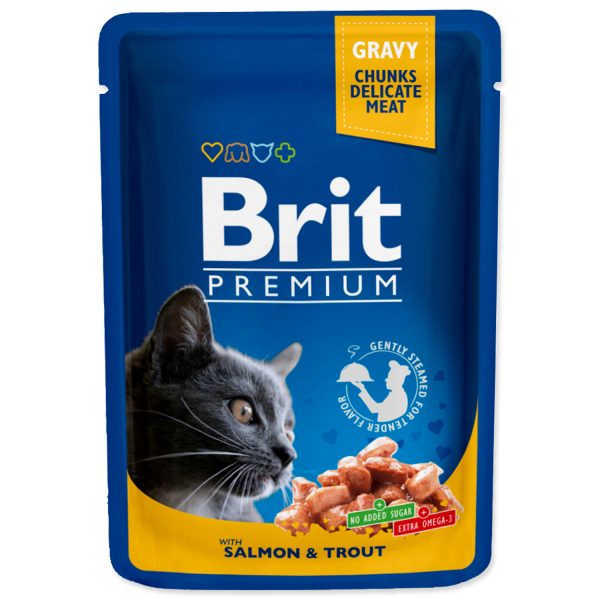 Kapsička BRIT Premium Cat Salmon & Trout 100g