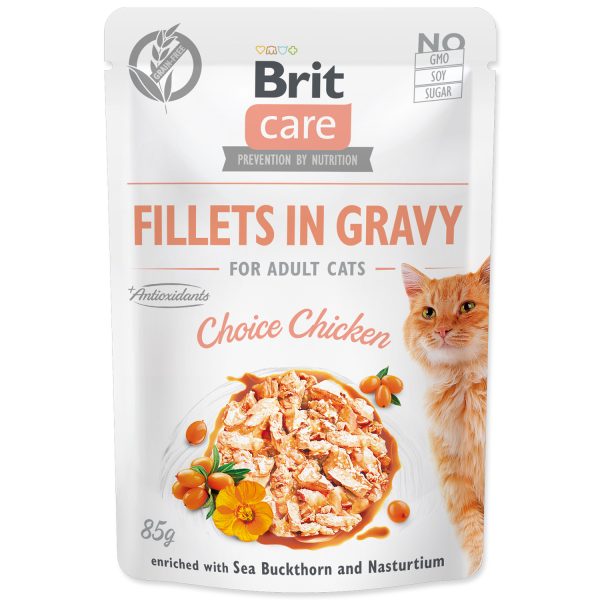 BRIT Care Cat Fillets in Gravy Choice Chicken 85g