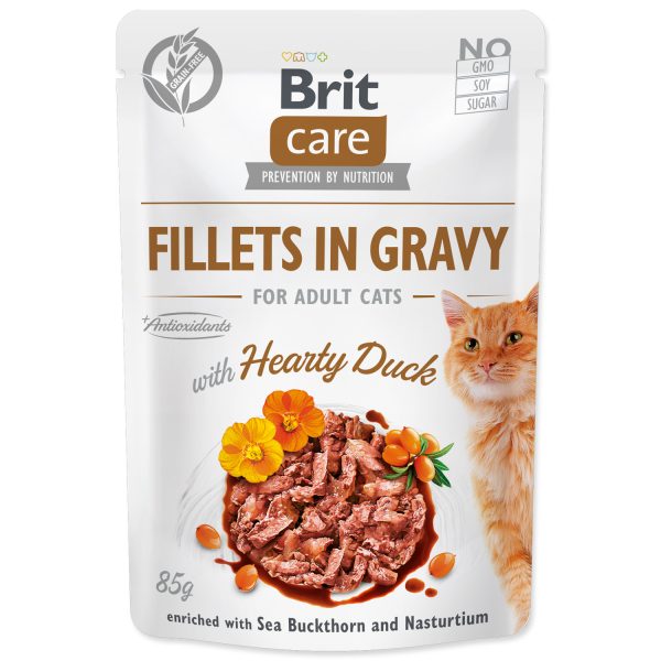 BRIT Care Cat Fillets in Gravy with Hearty Duck 85g