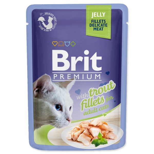 Kapsička BRIT Premium Cat Delicate Fillets in Jelly with Trout 85g