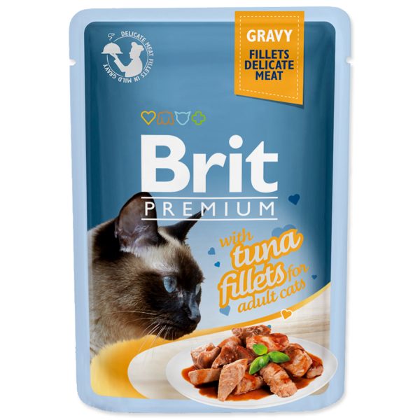 Kapsička BRIT Premium Cat Delicate Fillets in Gravy with Tuna 85g