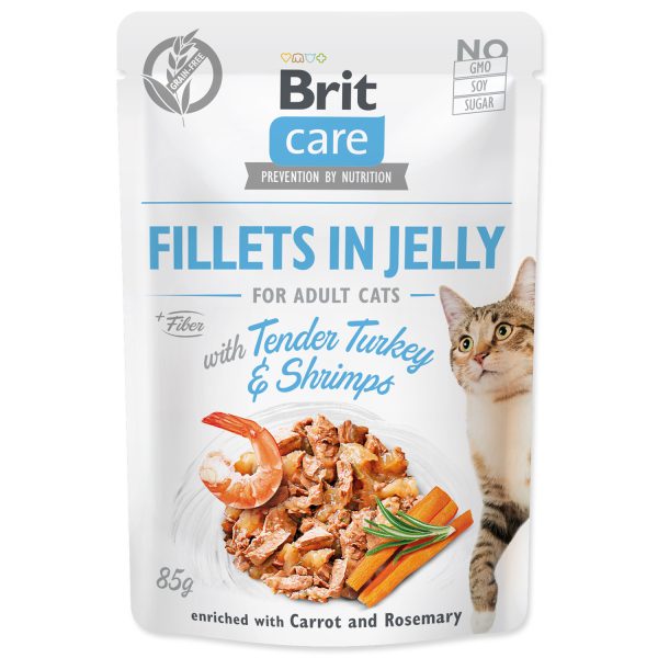 Brit Care Cat Fillets in Jelly with Turkey&Shrimps 85g