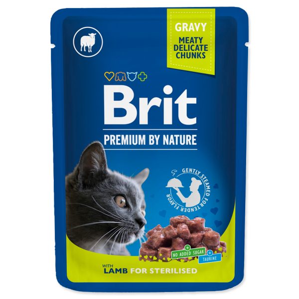 BRIT Premium Chunks with Lamb in Gravy for Sterilised Cats 100g