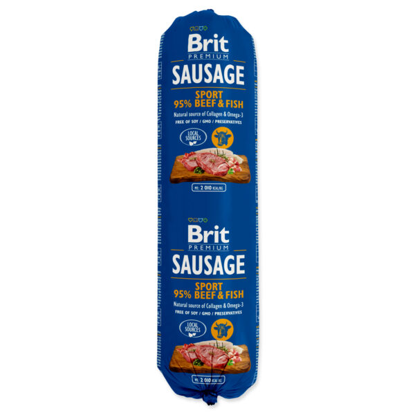 Salám BRIT Premium Dog Sausage Sport – Beef & Fish 800g