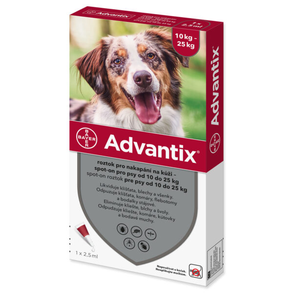 BAYER Advantix Spot-On pro psy 10-25 kg (1x2,5ml)