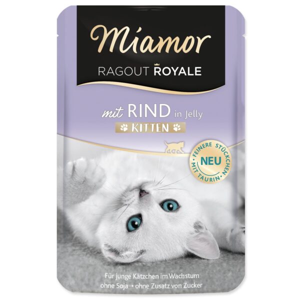 Kapsička MIAMOR Ragout Royale Kitten hovězí v želé 100g