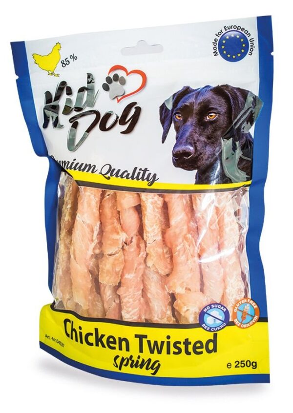 KIDDOG kuřecí prsa ve spirále, měkké masíčko 250 g