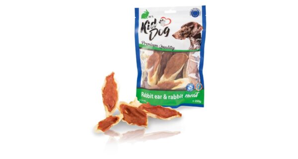 KIDDOG králičí ucho plněné králičím masíčkem 250 g