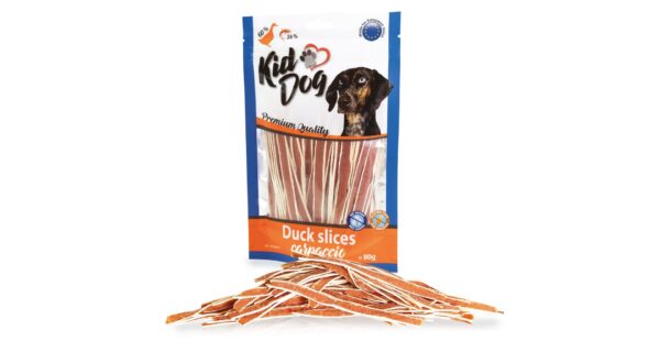 KIDDOG kachní proužky carpaccio 80 g