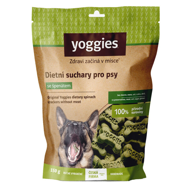 Yoggies dietní bezlepkové suchary pro psy bez masa a lepku se špenátem 150g - Image 2