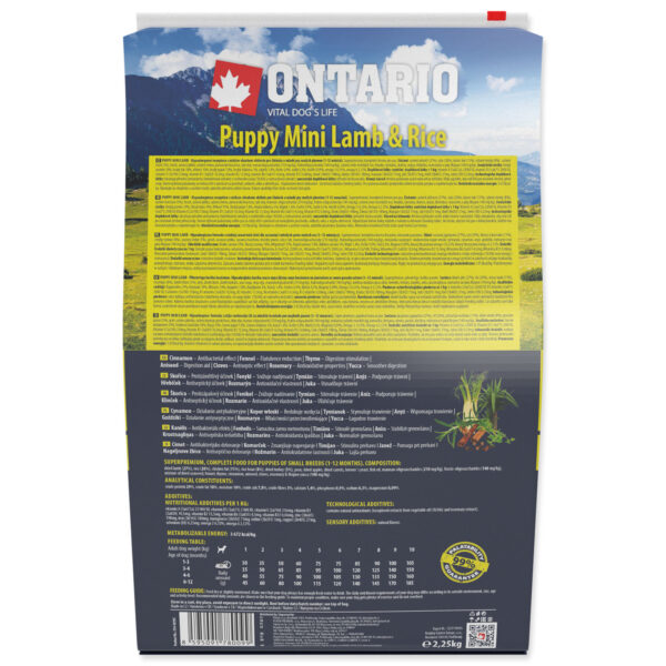 ONTARIO Puppy Mini Lamb & Rice 2,25 kg - Image 2