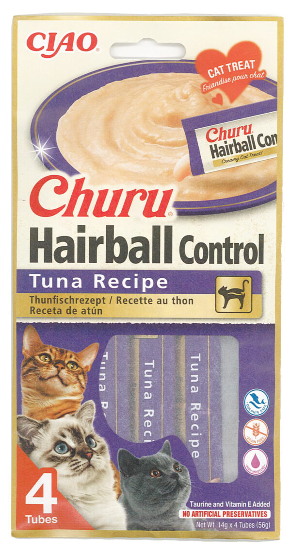 Churu Cat Hairball Tuna Recipe 4x14g